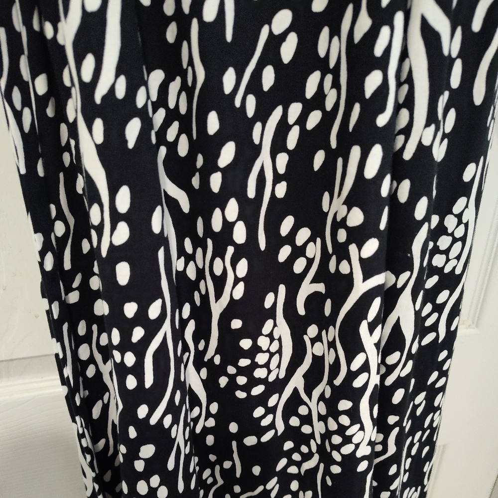 Diane Von Furstenberg Black and White Long Sleeve Dress - Picture 9 of 12